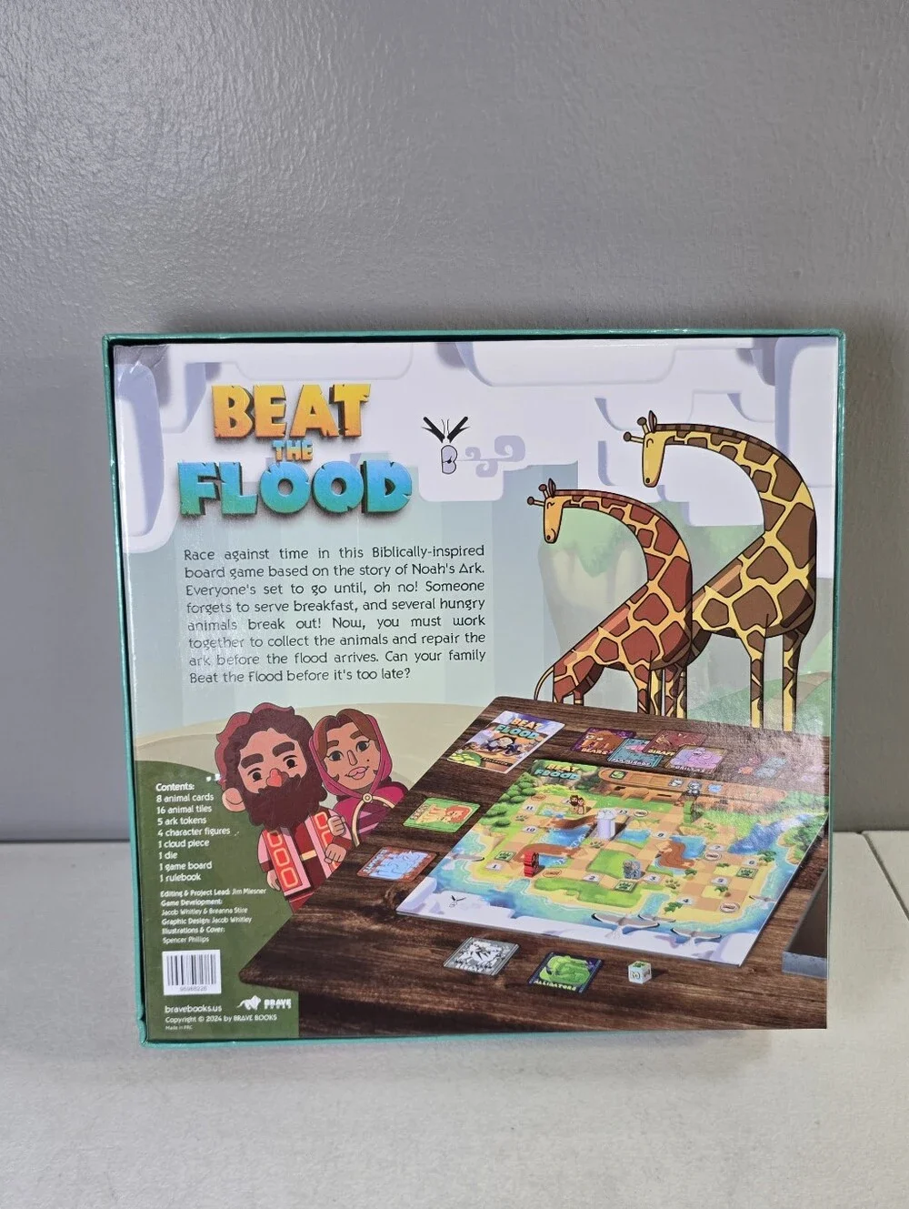Beat The Flood: A Noah's Ark Board Game Brave Books COMPLETE - missing Rule Book
